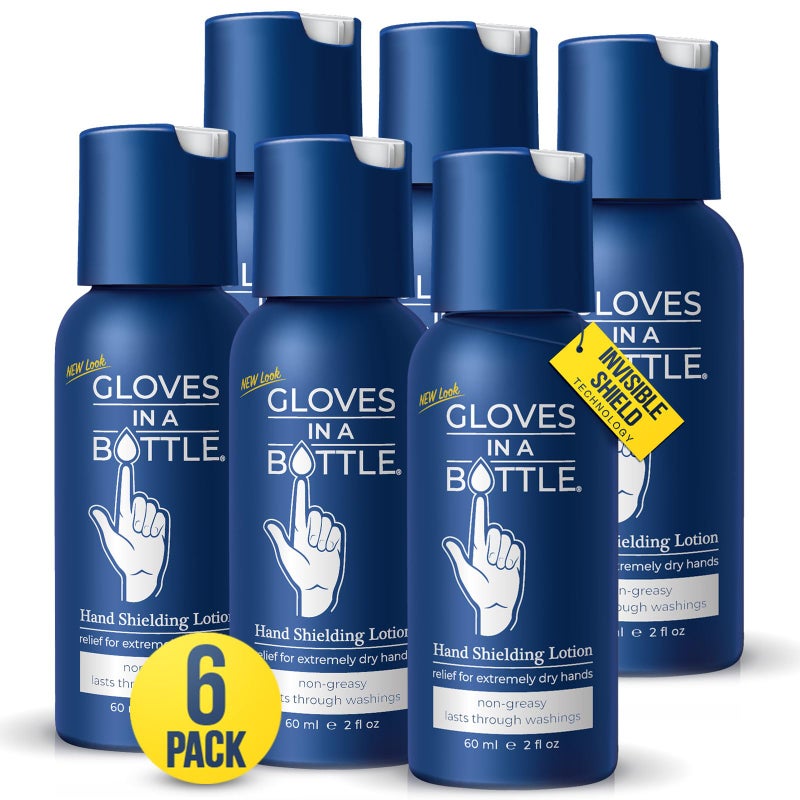 Gloves In A Bottle 6Pack Shielding Lotion  Great for Dry Itchy Skin Greaseless and Fragrance Free 2oz60ml